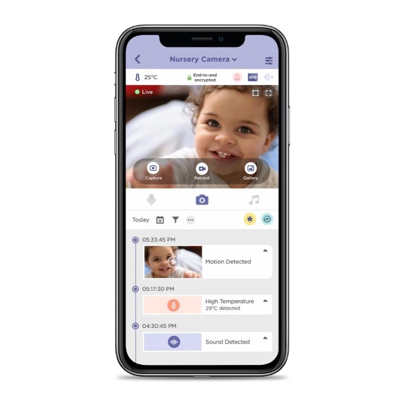 More than just a baby monitor, the Oricom OBH36T Smart 5″ WiFi Touchscreen Video Baby Monitor, powered by Hubble Connected, is a 5” HD Touchscreen video baby monitor with a host of quality-rich features that offer parents true peace of mind.