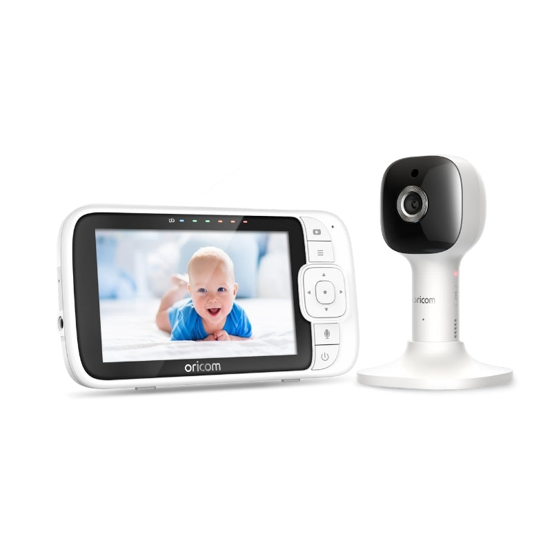 The Oricom OBH500 Smart 5″ WiFi Video Baby Monitor offers remote access to a smartphone to ensure you are able to stay close to your baby in the home, or while away. Utilise the feature-rich HubbleClub for Partners App to view comprehensive monitoring of your baby and experience true peace of mind.